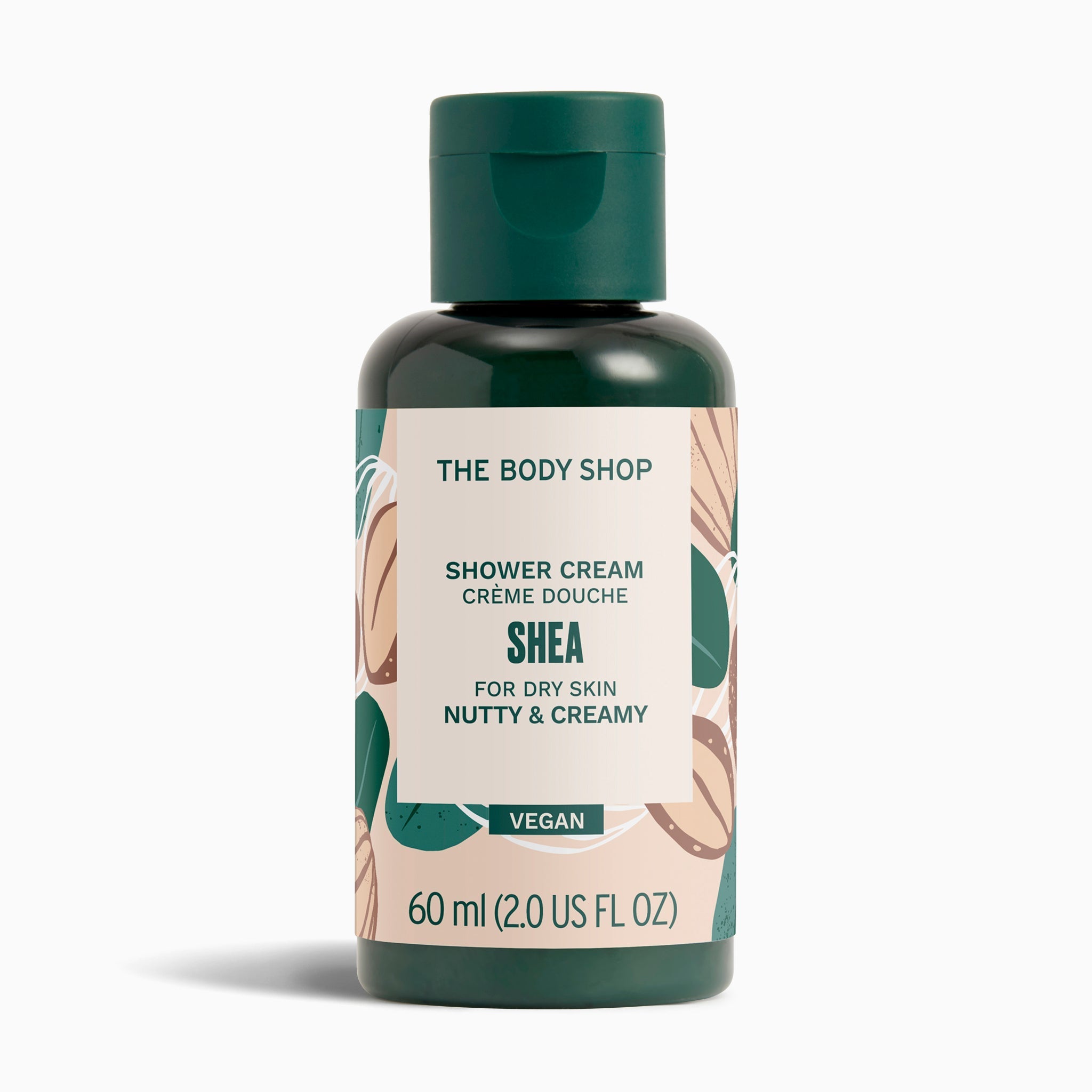 The Body Shop Shea Shower Cream bottle on a white background