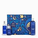 Blue Musk product set with decorative box on a white background