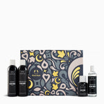 Collection of 'Black Musk' products including bottles and a decorative box on a white background