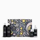 Collection of 'Black Musk' products including bottles and a decorative box on a white background